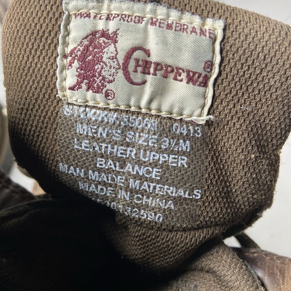 Chippewa Birkhead 8" Steel Toe Work Boot Brown Mens Size 9.5 M - Picture 7 of 8